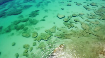 Wall Mural - beach blue-green algae