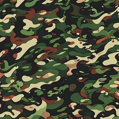 Vector camouflage pattern army uniform texture, modern street print