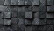 This image depicts a detailed monochrome black stone tile texture, presenting a strong, rugged, and industrial feel for versatile use