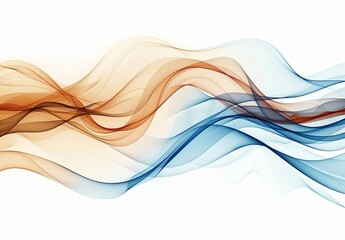 Sticker - Abstract design with flowing waves of warm and cool colors, representing fluidity, movement, and harmony