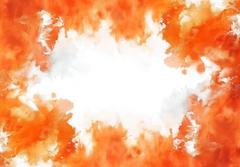 Dynamic fiery orange watercolor splash creating an energetic and vibrant abstract background