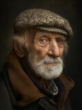 Fototapeta  - Stary mężczyzna z siwą brodą - portret