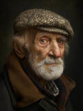 Stary mężczyzna z siwą brodą - portret