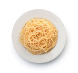 Butter spaghetti in ceramic plate
