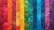 Colorful vertical stripes of thick oil paint.