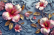 Flowers background, many beautiful flowers background illustration.