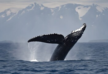 Canvas Print - humpback whale jumping