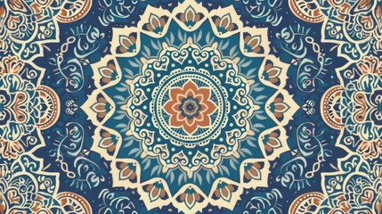 Naklejka na meble Vibrant mandala pattern with intricate symmetry
