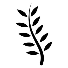 Sticker - illustration of leaf branch