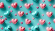 © VISUAL BACKGROUND - A background with pink and blue hearts.