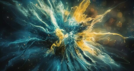 Wall Mural - abstract mobile nebula, snow swirls. ai generated.