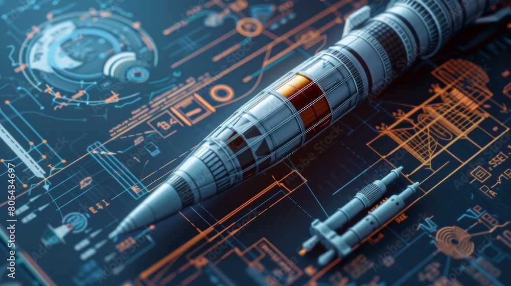 Reverse engineering workflow illustrated with modern rocket plans ...