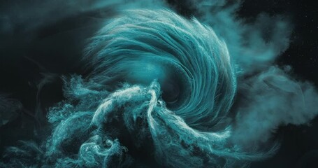 Wall Mural - abstract mobile nebula, snow swirls. ai generated.