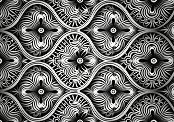 Wall Mural - seamless pattern with optical illusion effect