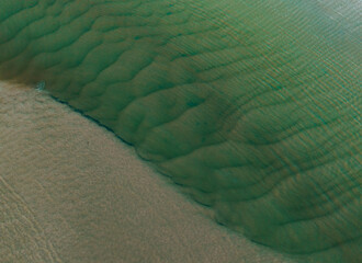 Wall Mural - noosa river aerial view with vibrant blue water on the sunshine coast in queensland, australia