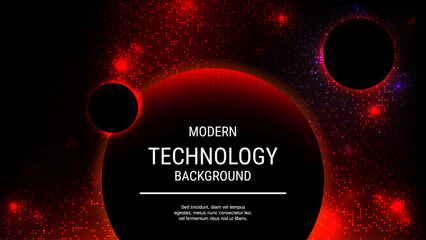 Wall Mural - modern technology style vector background. design for presentation, slideshow, landing page, flyer, 