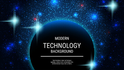 Wall Mural - modern technology style vector background. design for presentation, slideshow, landing page, flyer, 