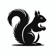 © sahenur89 - Squirrel silhouette vector illustration white background