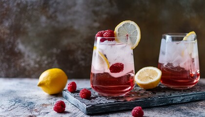 Wall Mural - Berry Burst Bliss: A Vibrant Summer Cocktail