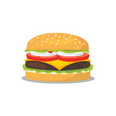 Wall Mural - Illustration of a burger