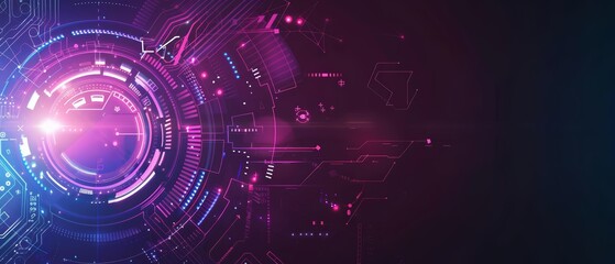 Wall Mural - this creative banner of modern technology showcases a sleek, futuristic design, and element of main 