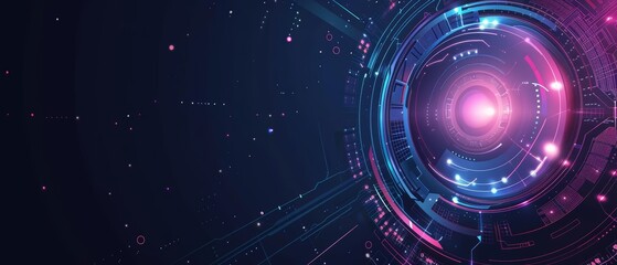 Wall Mural - this creative banner of modern technology showcases a sleek, futuristic design, and element of main 