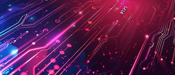 Wall Mural - this creative banner of modern technology showcases a sleek, futuristic design, and element of main 