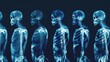 © JP STUDIO LAB - Animated style X-ray showing various stages of shoulder pain, educational medical series, close-up