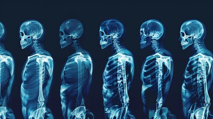 animated style x-ray showing various stages of shoulder pain, educational medical series, close-up
