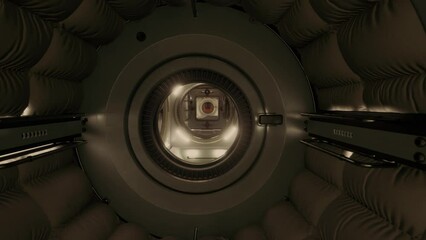 Wall Mural - inside empty space station interior