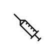 vector icon illustration of a syringe, symbolizing medical treatment, injections, and vaccinations