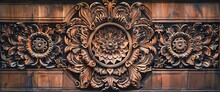 Wooden Carved Wall Panels With Intricate Carvings And Patterns
