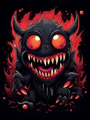 Poster - Cute Cartoon Monster with a Heart of Gold