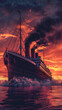 Herald of a New Age: RMS Titanic Embarking on its Maiden Voyage