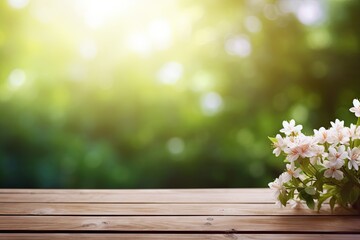 Poster - Bright spring flowers in a garden