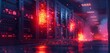 In a tech startup office, a server overheats dramatically, causing sparks and a fire among the racks,  illustration stlye