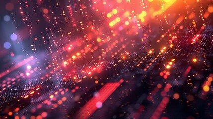 Wall Mural - digital background for tech, ai, data, audio and graphics