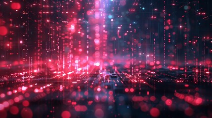 Wall Mural - digital background for tech, ai, data, audio and graphics