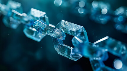 Digital blockchain network with interconnected cryptographic chain links