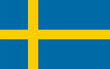 Flag of Sweden background decoration with flowers Campanula rotundifolia or harebell background border frame for Sweden National festival vector illustration.  
