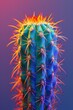Large Cactus With Colorful Spikes