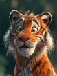 tiger, 3D illustration, digital art, feline, wildlife, nature, predator, stripes, orange, black, wild cat, carnivore, roar, jungle, safari, majestic, big cat, Bengal tiger, Siberian tiger, Sumatran ti