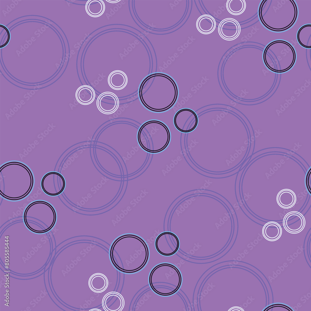 Seamless pattern with circles. Vector illustration. Purple background ...