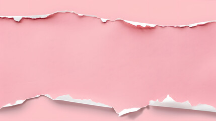 Wall Mural - Torn pink paper background with space for text