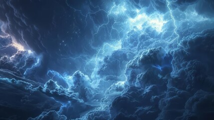 craft a stunning cg 3d scene of a thundercloud brewing, crackling with electric energy on the brink 