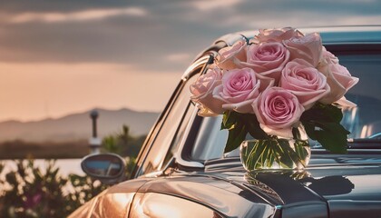 Wall Mural - bouquet of pink roses