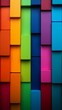 Multicolored Wall With Squares of Various Colors