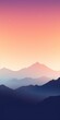 Majestic Mountain Range Silhouetted Against Setting Sun