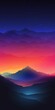 Colorful Sunset Behind Mountains