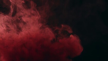 Wall Mural - red smoke texture on black background